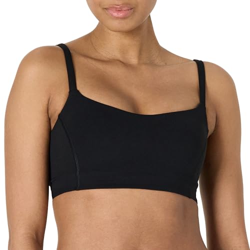 Image of Amazon Essentials Women's Active FormFlex Buttery Soft Light Support Sweetheart Neck Yoga Sports Bra with Removable Cups, Breathable, Moisture Wicking