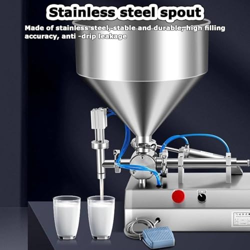Riempitrice pneumatica per liquidi e pasta, riempitrice a pistone in acciaio inossidabile per crema, shampoo, bevande, cosmetici, 220 V