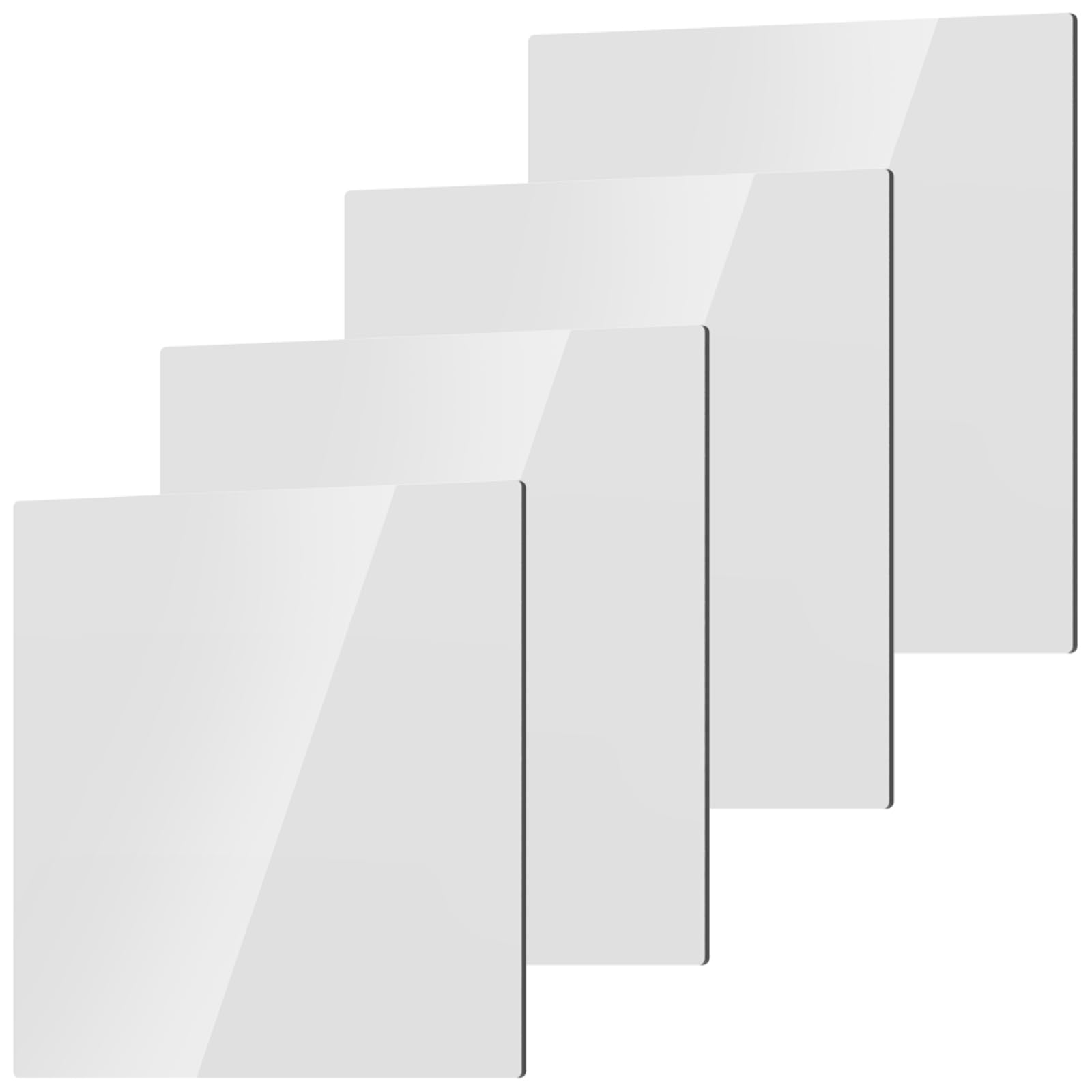 4Pcs Acrylic Mirrors Set Self Adhesive Mirror Tiles 2mm Thick Flexible Unbreakable Mirror Stickers Reflective Square Mirror Wall