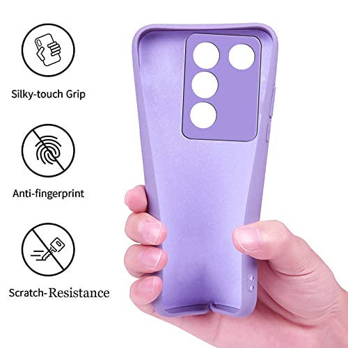 Image of A rtistque Back Cover Case for Vivo V27 5G / Vivo V27 Pro 5G With Camera Protection | Shockproof TPU | Stylish Protective Design | Slim Fit | Ultra Matte | Vivo V27 5G / V27 Pro 5G Back Cover - Purple
