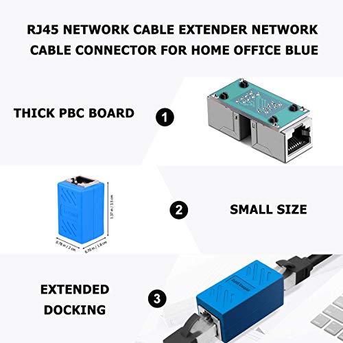 UKCOCO 5 Unidades Adaptador De Extensão De Cabo De Rede Rj45 Conectores De Cabo Conector De Cabo De