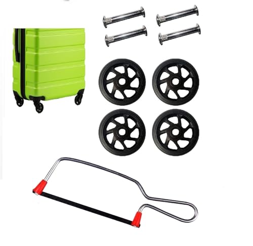 Image of Luggage Wheel Only for Replacement and Repair for VIP, Safari, Skybag, Amrican Tourister Suitcases Luggage Part (4 CM Wheel (4 Pcs) + 1 Cutter+ 4 screw)