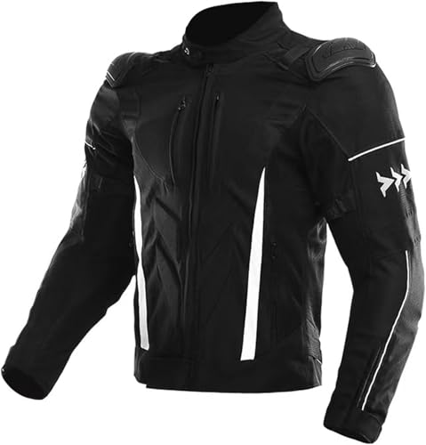 JuanNest Chaqueta para Moto Hombre con Estilo Deportivo con CE Almohadillas Protectoras, Material Ligero Y Transpirable Camiseta De Motocross, Ropa De Competición Cómodo para Exteriores C,3XL