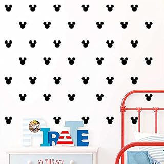 24 Pc's Mickey Minnie Wall Stickers for Kids Rooms nursrey Wall Stickers Baby Bedroom Home Decor Cartoon Wall Decals Vinyl Wall Stickers Wall Art Wallpaper DIY Mural Art