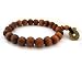 Tibetan 10mm Peach Wood Beads Buddhist Prayer Wrist Mala Bracelet
