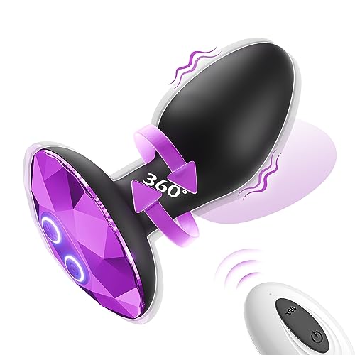 Anal Vibrator Adult Sex Toys with 10 Rotating & Vibration Modes, Vibrating Butt Plug Prostate Massager for Men & Women, Anal Plug Sex Toy for Couples, Adult Toy for Beginners & Advanced Users