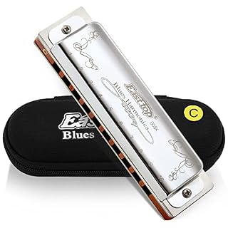 East top Harmonica diatonique en C 10 trous 20 tons T008K avec étui d’Argent, harmonica blues pour Adultes débutant… - Les Beatles, Paul McCartney, John Lennon, RIngo Starr, George Harrison