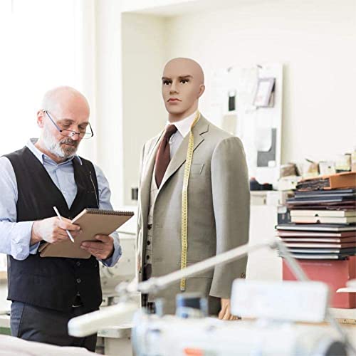 Male Mannequin Clothing Full Body Dress Form Sewing Manikin 73" Adjustable Detachable Realistic Model Display With Metal Base Plastic Head Turns Poseable, Dummy Mannequin Stand For Shopping Mall #TOP6