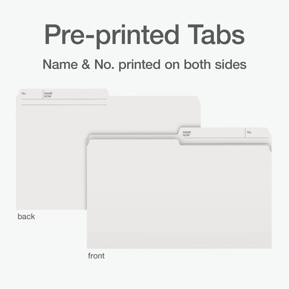 Pendaflex File Folders - Ivory/White Colour File Organizers, 1/2