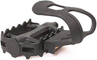 Retrospec Bicycles Resin Bike Pedal with Strapless Bicycle Toe Clip/Cage/Reflectors, Black