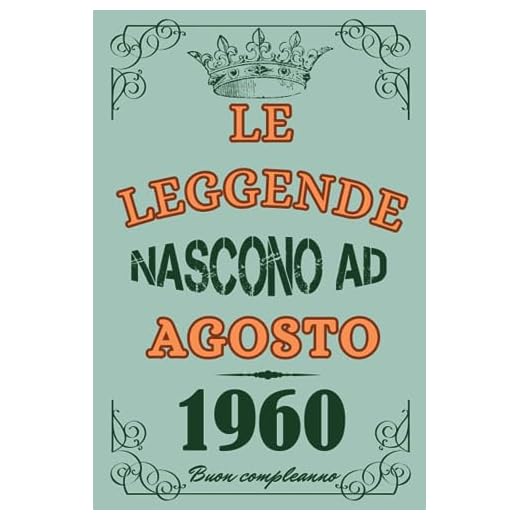 Le leggende Nascono Ad Agosto 1960: Idea Regalo di compleanno 63 anni originale per donne e uomini / Quaderno a righe"