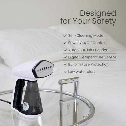 Osner Handheld Garment Steamer for clothes, 1450W Quick Heat Auto-trigger, Compact Travel Steamer, Clothes Steamer, Fabric Wrinkle Remover with Lint Brush Steam Nozzle (8.2 ft cord, White Plus) by Osner - Image 7