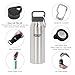 Healthy Human Stainless Steel Water Bottle | Double Walled Vacuum Insulated Water Thermos for Adults | Eco-Friendly Travel Bottles with Leak Proof Lid (Brushed Steel, 32 oz/ 946 ML)
