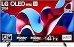 LG C47 4K OLED Evo TV mit 42 Zoll (106 cm) (OLED42C47LA, 120Hz, HDMI 2.1, α9 Gen7 4K AI-Prozessor, webOS 24, Dolby Vision, Dolby Atmos, 2024)