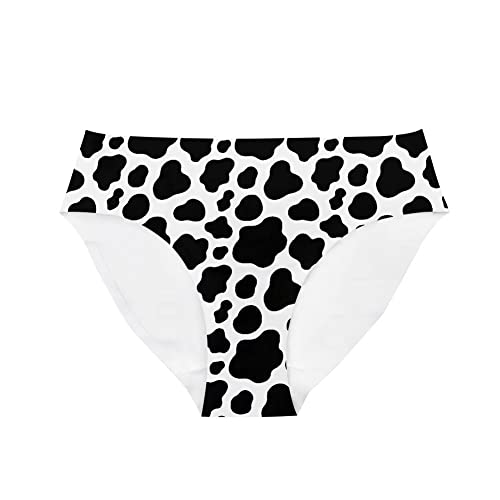 Black White Cow Print Panties For Women Novelty Sexy Underwear Hipster Soft Seamless Funny Holiday Bachelorette Party Brief #TOP5