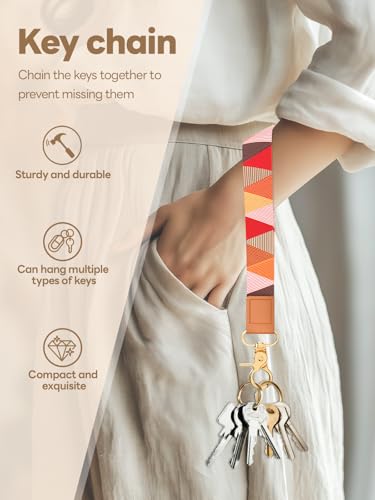 Image of Wristlet Keychain for Women and Men, Key Chain Holder, Wrist Lanyard for Keys