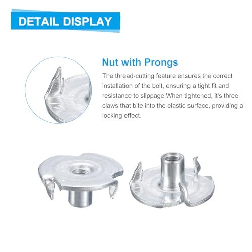 Écrous en T anti-rotation #8-32 uxcell pour stabiliser les assemblages bois