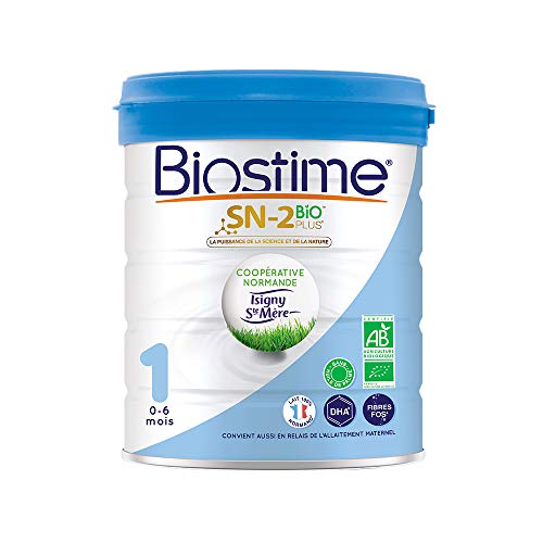 Biostime SN-2 Bio Plus - Lait infantile Bio 1er âge en poudre de 0 à 6 mois (800g)