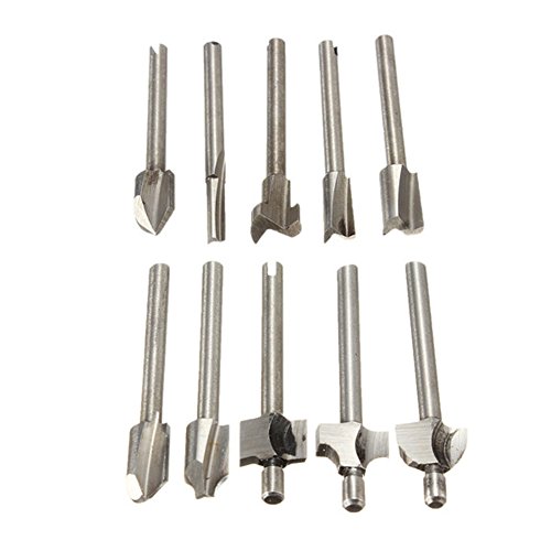 Urhelper 10-Piece Hss Woodworking Router Bits Set For Dremel Rotary Tools By Urhelper #TOP7