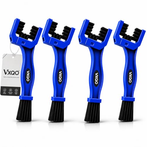 Image of 4 Piece Multi-Purpose Bike & Motorcycle Chain Cleaning Brush | 3-Sided Deep Clean Tool for Bicycle, Scooter & Motorbike Chains | Heavy-Duty Nylon Bristles