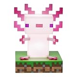 Paladone Minecraft(パラドン) Minecraft 公式ライセンス商品 Axolotl 自立式デスクライト ゲームルームの装飾とグッズ 男の子と女の子向けのナイトライトギフトアクセサリー プレイルームと寝室用