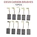10-Pack Carbon Brushes CB-325 Replacement (194074-2) for 9553NB/9554NB/9555NB/9556NB/9557NB/9558NB & GD0600 Motors, 17 x 11 mm, Carbon and Metal Construction