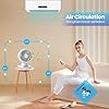 PureMate 8-Inch Air Circulator Fan with Oscillation, 3 Speeds Setting and Timer, LED Display & Remote Control, Perfect for Desks, Bedrooms & Offices