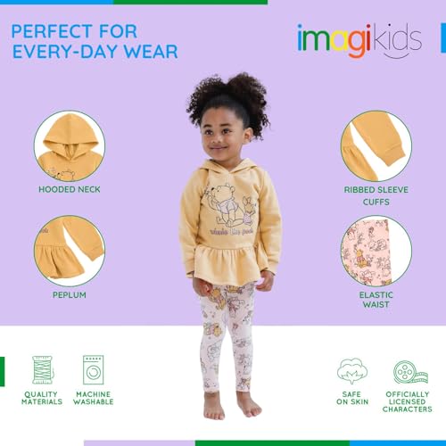 Image of Disney Junior Fleece Pullover Hoodie and Leggings Outfit Set Infant to Big Kid Sizes (12 Months - 14-16)