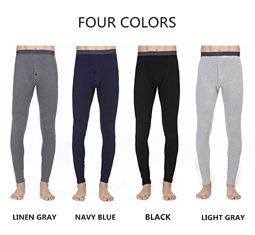 IVYRISE Mens Bottom Long Johns Basic Layer Light Weight Cotton Thermal Underwear Pant, Size from Large to XXXLarge3