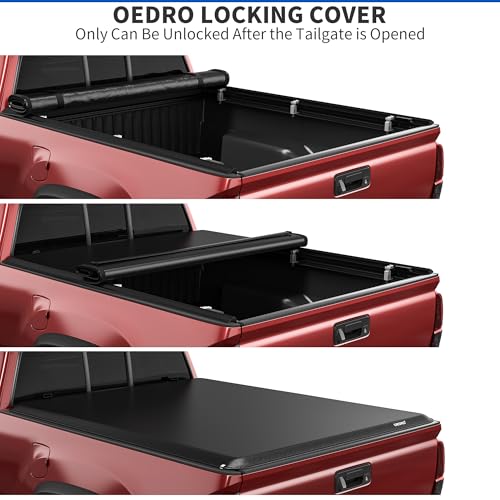Image of OEDRO Roll Up Truck Bed Tonneau Cover Compatible with 2015-2026 Ford F-150 F150 5.5 Feet Bed