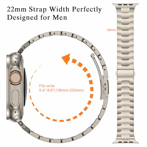 Image of MioHHR Stainless Steel Bands for Apple Watch 49 /46 /45 /44 /42mm(Series 3 /2 /1)