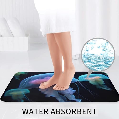 Tapis de bain méduses lot de 3 avec contour U et abattant - 7