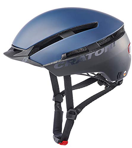 Cratoni Unisex – Erwachsene C-Loom (City) Helme, Blau/Schwarz Matt, M/L