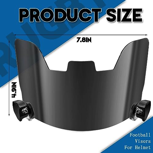 Image of Xuhal 2 Pcs Football Visor for Youth Adult Football Helmet Visor Lacrosse Helmet Eye Shield Eye Protection for Sport(Black)