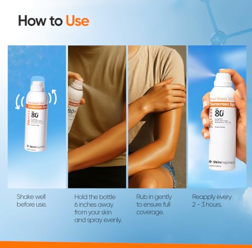 Image of SkinInspired Invi Shield 365 Body Sunscreen Spray SPF 80+ PA++++ | Ultra-Light, Quick-Absorbing, Non-Greasy Sun Protection | No White Cast, Water & Sweat Resistant | Broad Spectrum UV & Blue Light Defense | 100ml