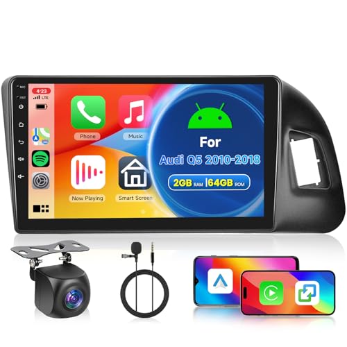 Hodozzy 2G+64G Android Autoradio für Audi Q5 2010-2018 mit Wireless Carplay