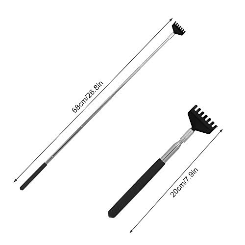 Massageador de arranhões nas costas telescópico Blusea de metal compacto extensível 5 seções 20 – 68