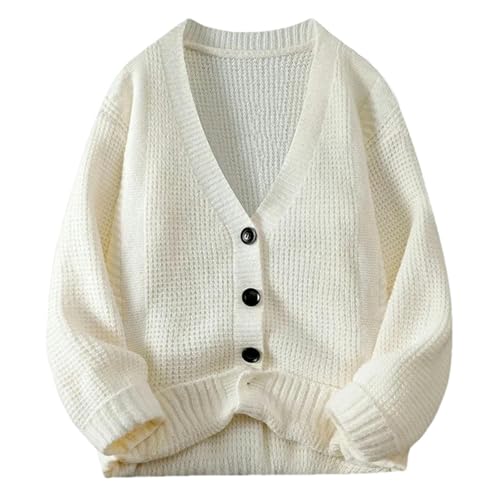 Autumn and Winter Men's Cardigan V-Neck Sweater with Thick Long Sleeves Outside Men's Comfortable Warm Sweater3