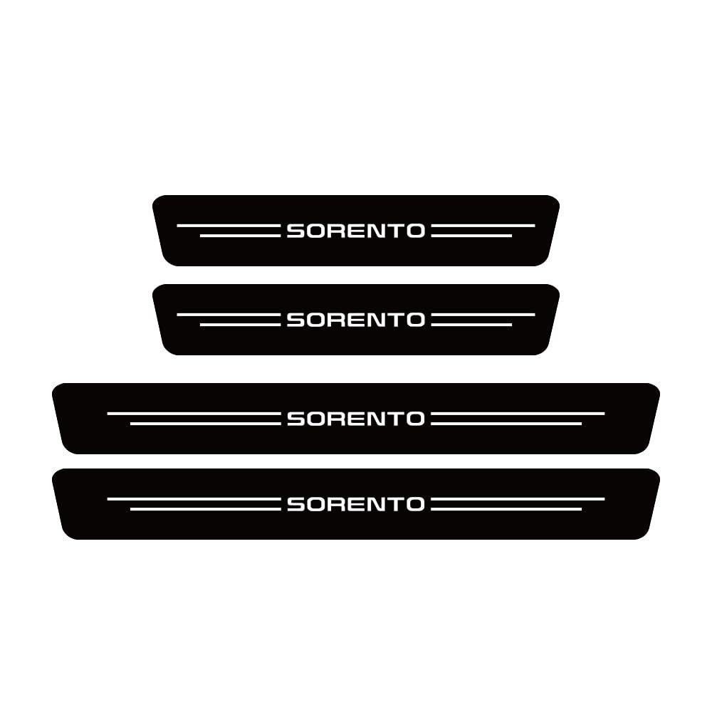 SDYAYFGE 4Pcs Kick Plates Car Door Sill Protector,for kia Sorento