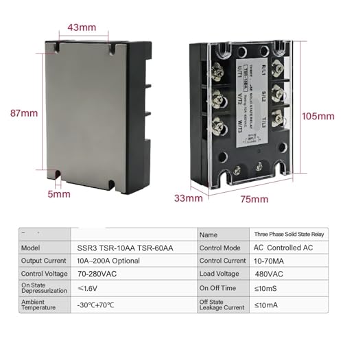Relais SSR triphasé 25A idéal pour automatiser le chauffage de l'atelier