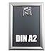 Produktbild Warenfux24 (DIN A2) Aluminium Klapprahmen Ecken Silber, Alu Rahmen, Plakatrahmen, Ladeneinrichtung, Wechselrahmen, 450 x 625 mm, DRUCKUNDSO