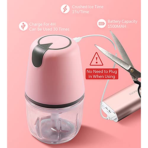 USB Wiederaufladbar Electric Eisschaver Maschine mit Edelstahl Blatt, Tragbarer Multifunktion Eisschaver Maschine… – Bild 6
