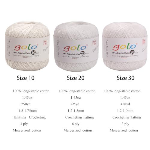 Image of golo Crochet Thread Size10 Yarn for Hand Knitting 289