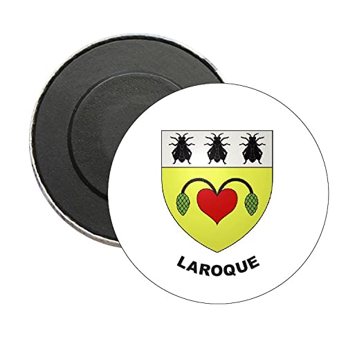 ROUND MAGNET. BLASON LAROQUE HÉRAULT FRANCE