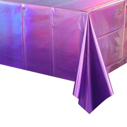 Maxtonser Mantel desechable impermeable a prueba de derrames para decoración de cumpleaños, boda, fiesta, 137 x 274 cm, diseño de arco iris