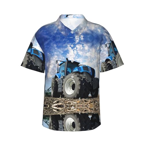 Chemise hawaïenne tracteur homme en tissu respirant anti-transpiration pour plage et été