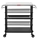 Feasto Rolling 3-Tier Adjustable Outdoor Pizza Oven Table and Food Prep Cart Table, Home and Outdoor Multifunctional Stainless Steel Table Top Worktable on Four Wheels, L34’’x W16.1’’x H33’’ Feasto Rolling 3-Tier Adjustable Outdoor Pizza Oven Table and Food Prep Cart Table, Home and Outdoor Multifunctional Stainless Steel Table Top Worktable on Four Wheels, L34’’x W16.1’’x H33’’