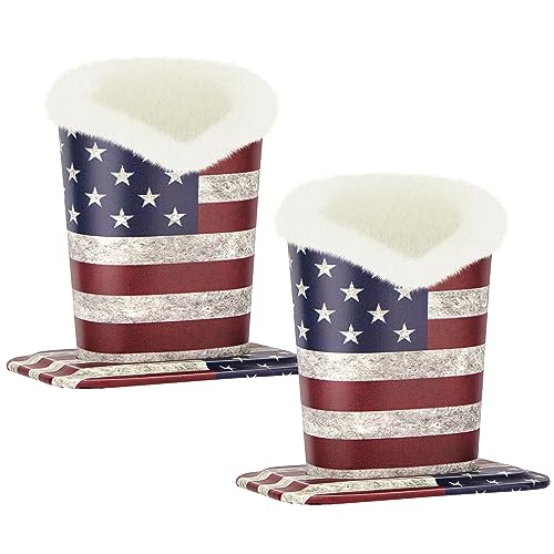 Image of Pack of 2 Plush Lined Eyeglasses Holder Stand Protective Glasses Case For Desks Or Nightstands