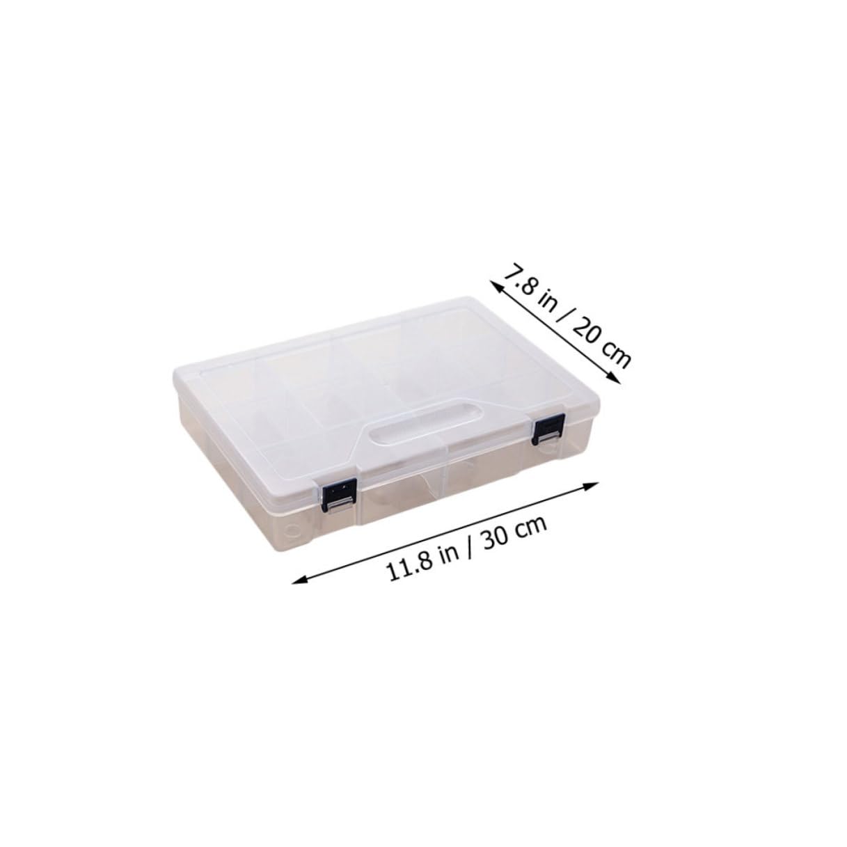 4 Pezzi Contenitore Trasparente con Scomparti Rimovibili Scatola Organizer per Utensili e Accessori Box Plastica Multifunzionale per Casa e Laboratorio
