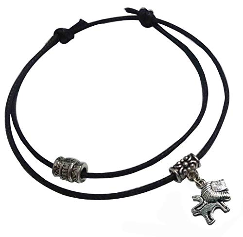 GURJARI JEWELLERS Adjustable Black Thread Anklet with Oxidised Beads For Girls